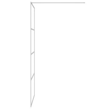  Walk-in Shower Wall Silver 90x195 cm Clear ESG Glass