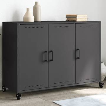  Sideboard Black 100.5x39x72 cm Cold-rolled Steel