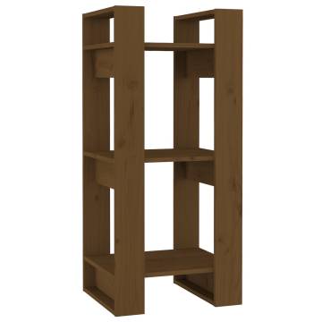 Book Cabinet/Room Divider Honey Brown 41x35x91 cm Solid Wood