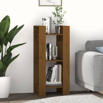 Book Cabinet/Room Divider Honey Brown 41x35x91 cm Solid Wood