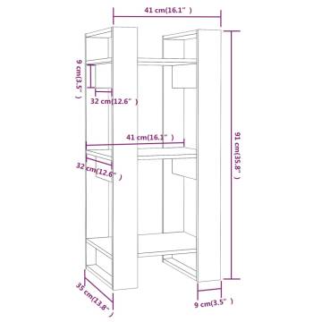 Book Cabinet/Room Divider Honey Brown 41x35x91 cm Solid Wood