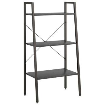  3-Tier Standing Shelf Black 56x35x108 cm