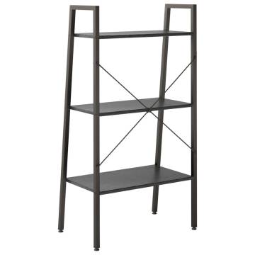  3-Tier Standing Shelf Black 56x35x108 cm