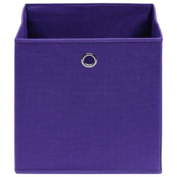  Storage Boxes 10 pcs Non-woven Fabric 28x28x28 cm Purple