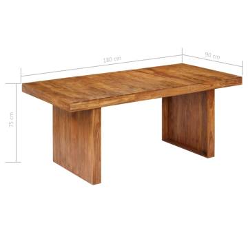  Dining Table 180x90x75 cm Solid Acacia Wood