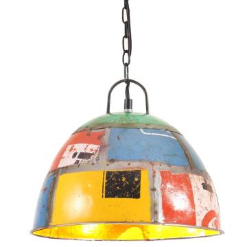  Industrial Vintage Hanging Lamp 25 W Multicolour Round 31cm E27