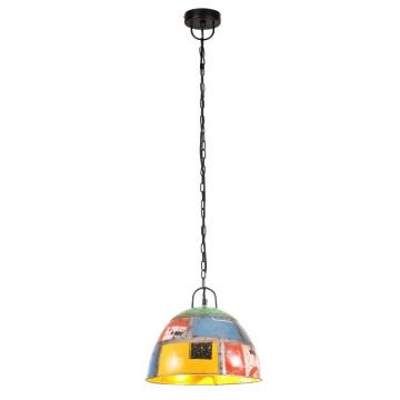  Industrial Vintage Hanging Lamp 25 W Multicolour Round 31cm E27