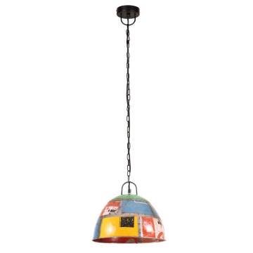  Industrial Vintage Hanging Lamp 25 W Multicolour Round 31cm E27