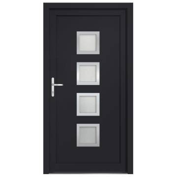  Front Door Anthracite 98x200 cm PVC