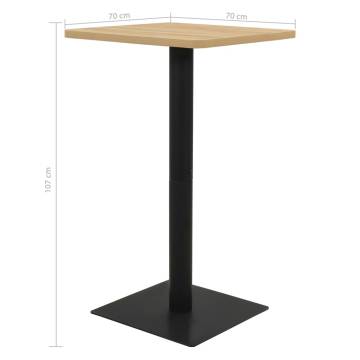  Bistro Table Oak Colour 70x70x107 cm