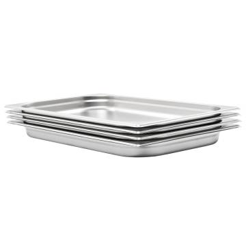  Gastronorm Containers 4 pcs GN 11 40 mm Stainless Steel