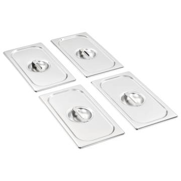 Lids for GN 13 Pan 4 pcs Stainless Steel