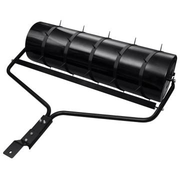  Garden Lawn Roller with Aerator Clamps Black 63 L Iron