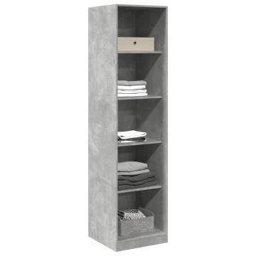  Wardrobe Concrete Grey 50x50x200 cm Engineered Wood