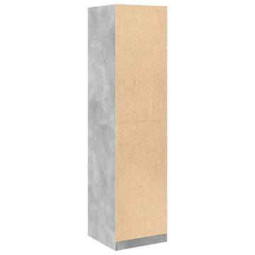  Wardrobe Concrete Grey 50x50x200 cm Engineered Wood