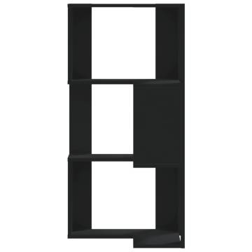  Corner Bookcase 3-Tier Black 50x50x102 cm Engineered Wood