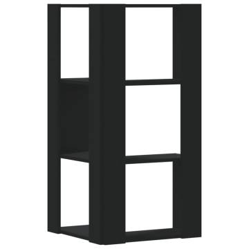  Corner Bookcase 3-Tier Black 50x50x102 cm Engineered Wood