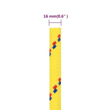  Boat Rope Yellow 16 mm 25 m Polypropylene