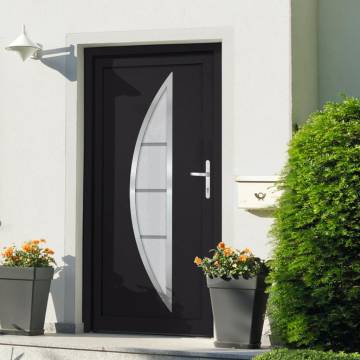  Front Door Anthracite 108x200 cm PVC