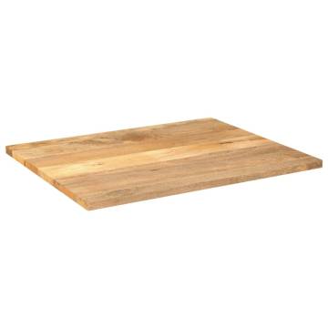  Table Top 90x80x3.8 cm Rectangular Solid Wood Mango