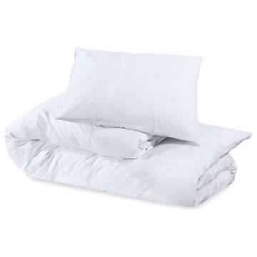 Duvet Cover Set White 260x240 cm Cotton