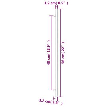  Cabinet Handles 20 pcs Gold 480 mm Stainless Steel