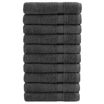  Premium Towels SOLUND 10pcs Anthracite 100x200cm 600gsm