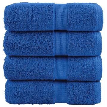  Premium Guest Towels SOLUND 4pcs Blue 30x50cm 600gsm