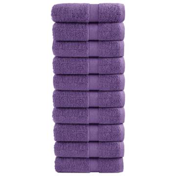  Premium Soap Towels SOLUND 10 pcs Purple 30x30 cm 600 gsm