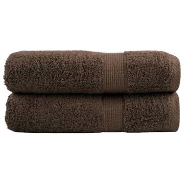  Premium Bath Towels SOLUND 2pcs Brown 100x150cm 600gsm