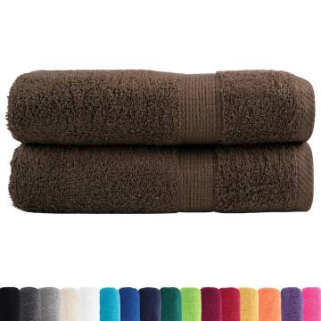  Premium Bath Towels SOLUND 2pcs Brown 100x150cm 600gsm