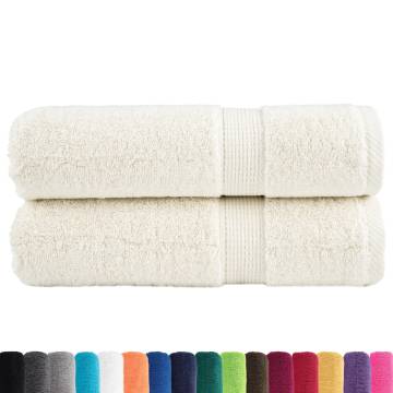  Premium Hand Towels SOLUND 2 pcs Cream 50x100 cm 600 gsm