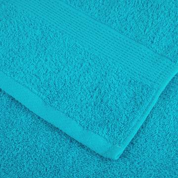  12 Piece Premium Towel Set SOLUND Turquoise 600 gsm