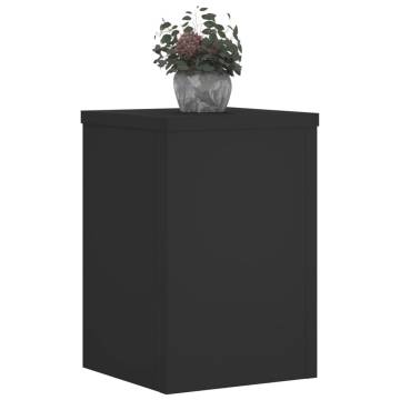  Plant Stands 2 pcs Black 20x20x30 cm Engineered Wood