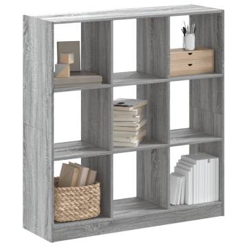  Bookcase Grey Sonoma 102x32x108 cm Engineered Wood