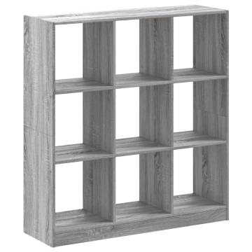  Bookcase Grey Sonoma 102x32x108 cm Engineered Wood