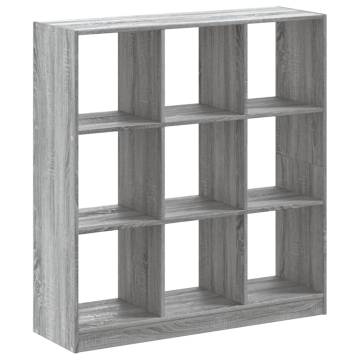  Bookcase Grey Sonoma 102x32x108 cm Engineered Wood