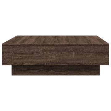  Coffee Table Brown oak 90x90x28 cm Engineered Wood