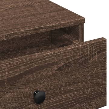  Coffee Table Brown oak 90x90x28 cm Engineered Wood