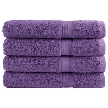  Premium Sauna Towels SOLUND 4 pcs Purple 80x200 cm 600 gsm