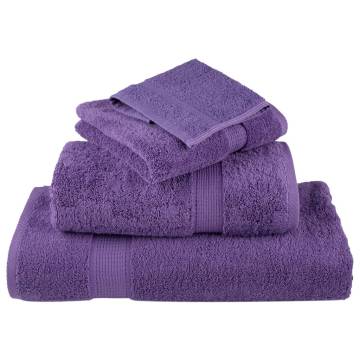  Premium Sauna Towels SOLUND 4 pcs Purple 80x200 cm 600 gsm