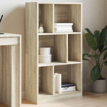  Bookcase Sonoma Oak 57x28.5x107.5 cm Engineered Wood