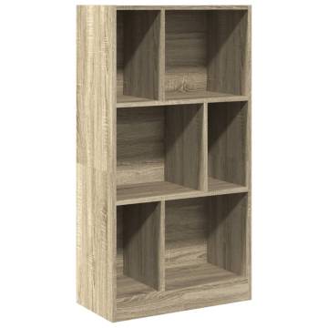  Bookcase Sonoma Oak 57x28.5x107.5 cm Engineered Wood