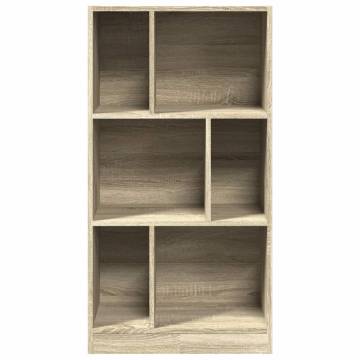  Bookcase Sonoma Oak 57x28.5x107.5 cm Engineered Wood