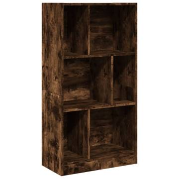  Bookcase Smoked Oak 57x28.5x107.5 cm Engineered Wood