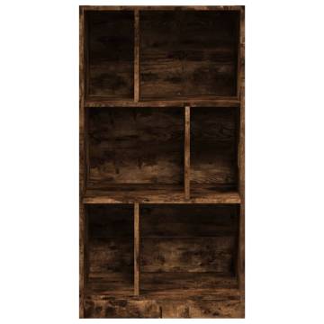  Bookcase Smoked Oak 57x28.5x107.5 cm Engineered Wood