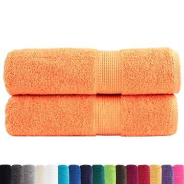  Premium Shower Towels SOLUND 2 pcs Orange 70x140 cm 600 gsm