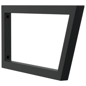  Shelf Brackets for Washbasin 2 pcs Black Trapezium Steel