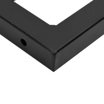  Shelf Brackets for Washbasin 2 pcs Black Trapezium Steel