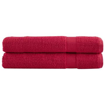  Premium Sauna Towels SOLUND 2 pcs Red 80x200 cm 600 gsm